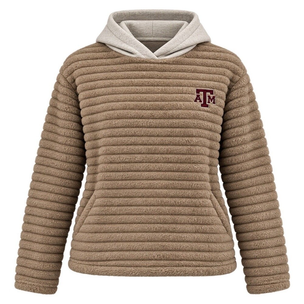 NWT NCAA Texas A&M Women's Oatmeal Fashion Hooded Sweatshirt M